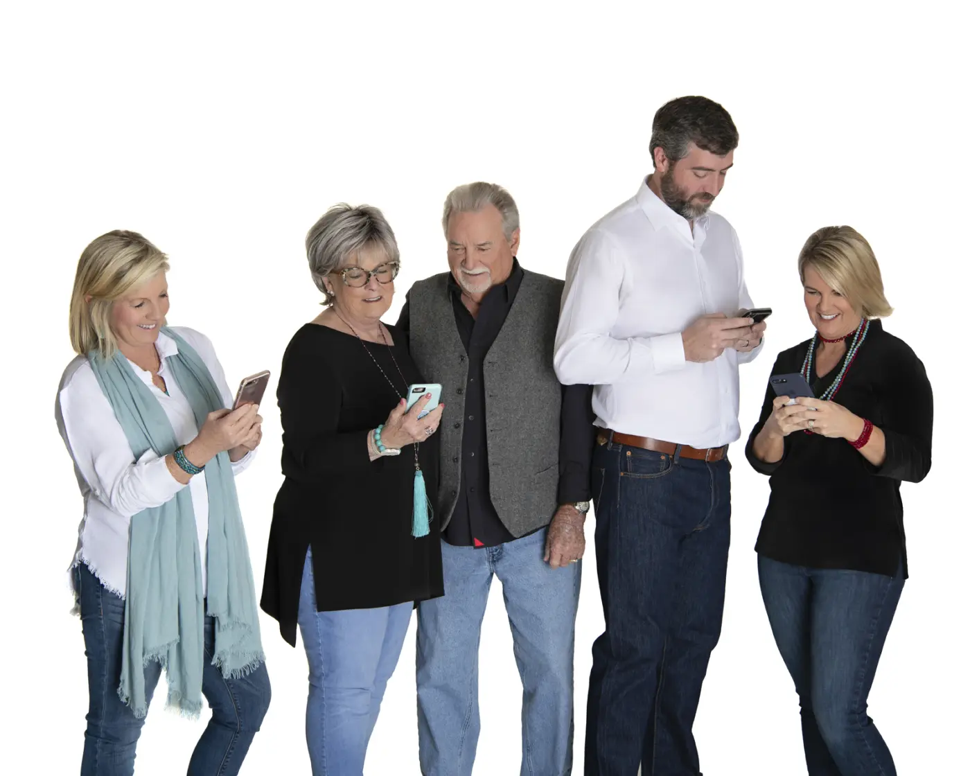 using mobile phones